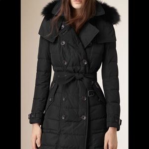 Burberry Brit Double Breasted Black Coat